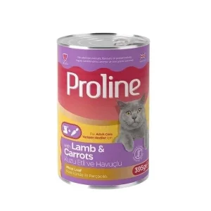 Proline Pate İçinde Et Parçacıklı Kuzu Etli ve Havuçlu Yetişkin Konserve Kedi Maması 395 Gr