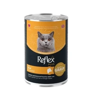 Reflex Plus Sos İçinde Dana Etli Yetişkin Konserve Kedi Maması 400 Gr