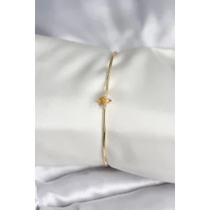 Sinek Figürlü Gold Renk Pirinç Kadın Bileklik