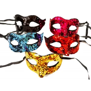 Siyah Renk Lazer Kesim Üzeri Kristal Taşlı Metal Lüks Maske Balo Parti