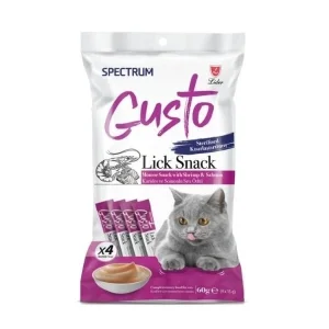 Spectrum Gusto Karidesli ve Somonlu Kısırlaştırılmış Sıvı Kedi Ödül Maması 60 Gr