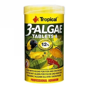 Tropical 3-Algae Tablet A Tatlı ve Tuzlu Su Balıkları için Yosunlu Yem 36 Gr 80 Adet