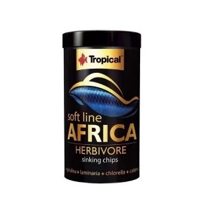 Tropical Softline Africa Herbivore Chips Otçul Afrika Balıkları için Yumuşak Taneli Balık Yemi Medium 250 Ml 130 Gr