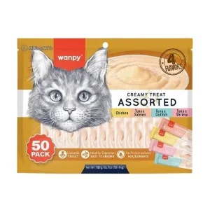 Wanpy Karışık 4 Lezzetli Sıvı Kedi Ödül Maması 50 Adet 14 Gr