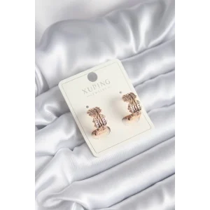 Xuping Model Zirkon Taşlı Halka Kadın Küpe
