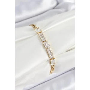 Xuping Pirinç Parçalı Su Yolu Model Gold Renk Kadın Bileklik