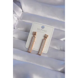 XUPİNG Rose Renk Zirkon Taşlı Su Yolu Küpe