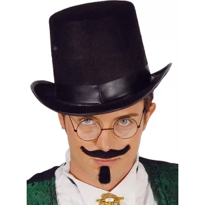 Yetişkinler İçin Siyah Renk Ringmaster Sihirbaz Şapkası Silindir Şapka