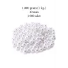 1.000 gram (1 kg.) 10mm Beyaz Renk Plastik İnci Boncuk Çanta ve Takı Yapım Boncuğu (~1.900 adet)