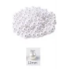1.000 gram (1 kg.) 12mm Beyaz Renk Plastik İnci Boncuk Çanta ve Takı Yapım Boncuğu (~800 adet)