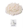 1.000 gram (1 kg.) 12mm Krem Renk Plastik İnci Boncuk Çanta ve Takı Yapım Boncuğu (~800 adet)