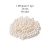 1.000 gram (1 kg.) 14mm Krem Renk Plastik İnci Boncuk Çanta ve Takı Yapım Boncuğu (~540 adet)