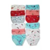 12 Adet Kız Çocuk Desenli Slip Külot