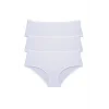 3 Adet Kadın Yüksek Bel Bato Külot Beyaz