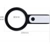30x 12ışıklı Büyüteç Taşınabilir Çıft Katmanlı Optik Cam Okuma Büyüteç 229018