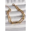 316L Çelik Gold Renk 2Li Zincir Model Kadın Bileklik