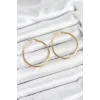 316L Çelik Gold Renk 35 mm Halka Kadın Küpe