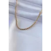 316L Çelik Gold Renk Burgu Model 45 cm Kadın Kolye