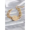 316L Çelik Gold Renk Reşat Altın Model Samanyolu Kadın Bileklik