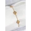 316L Çelik Gold Renk Yonca Kadın Bileklik
