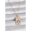 316L Çelik Gold Renk Zincir Akrep Burcu Zirkon Taşlı Kadın Kolye