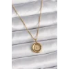 316L Çelik Gold Renk Zincir Gold Altın Model Kadın Kolye