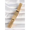 316L Çelik Gold Renk Zincir Künye Model Erkek Bileklik