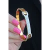 316L Çelik Gold Renk Zirkon Taşlı Kadın Kelepçe