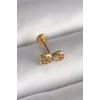 316L Çelik Gold Renk Zirkon Taşlı Sonsuzluk Model Tragus Piercing