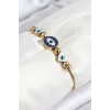 316L Çelik Göz Charm Model Gold Renk Kadın Bileklik