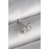 316L Çelik Gümüş Renk Zirkon Taşlı Kelebek Tragus Piercing