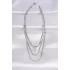 316L Çelik İtalyan Zincir Gümüş Renk Çoklu Kolye