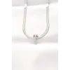 316L Çelik T Harfli Silver Renk İtalyan Zincirli Kolye