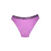 5 Adet Beli Yazılı Pamuklu Kalın Lastik Kadın Slip Külot