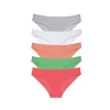 5 adet Süper Eko Set Likralı Kadın Slip Külot Gri Beyaz Pudra Yeşil Fuşya