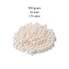 500 gram 16mm Krem Renk Plastik İnci Boncuk Çanta ve Takı Yapım Boncuğu (~170 adet)