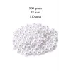 500 gram 18mm Beyaz Renk Plastik İnci Boncuk Çanta ve Takı Yapım Boncuğu (~110 adet)