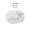 500 gram 20mm Beyaz Renk Plastik İnci Boncuk Çanta ve Takı Yapım Boncuğu (~100 adet)