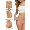 6 Adet Kadın Dikişsiz Lazer Kesim Esnek İz yapmayan Külot S7