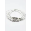 6lı Lastikli Bileklik - Gümüş