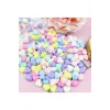 60 gr (300 adet) Şeker Rengi Akrilik Kalp Boncuklar Renkli Karışık Plastik Pastel Boncuklar Ara Boncuk Kalp Şekilli Kolye Bilezik için