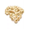 60 Gr (60 Adet) Ahşap Boncuk 15 mm çap x 10 mm Delik Doğal Yuvarlak Ahşap Makrome El İşi Çanta