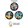 90 Adet 10 mm Polimer Kil Fimo Boncuk Takı Bileklik + 5 Metre Misina Hediye - Kalp - Deniz - Çiçek
