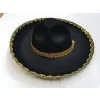 Altın Renk Şeritli Meksika Mariachi Latin Şapkası 55 Cm Çocuk
