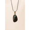 Anyolit Doğal Taşı Zincirli El Yapımı Kolye Uç: 2 cm Zincir: 20 cm Kutulu