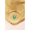 Apatit Doğal Taşı Zincirli El Yapımı Kolye Uç: 2 cm Zincir: 20 cm Kutulu
