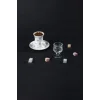 Ayaklı Kahve Yanı Bardağı Kristal Kesim Shot Bardak 7cm x 4 cm 6 Lı Set