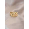 Ayarlamalı Gold Renk Metal Bombeli Boluncuk Model Yüzük