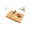 Bambu Metal Saplı Ekmek Kesme Tahtası 30x20x1,8 Cm Royaleks-67459