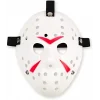 Beyaz Renk Kırmızı Çizgili Tam Yüz Hokey Jason Maskesi Hannibal Maskesi